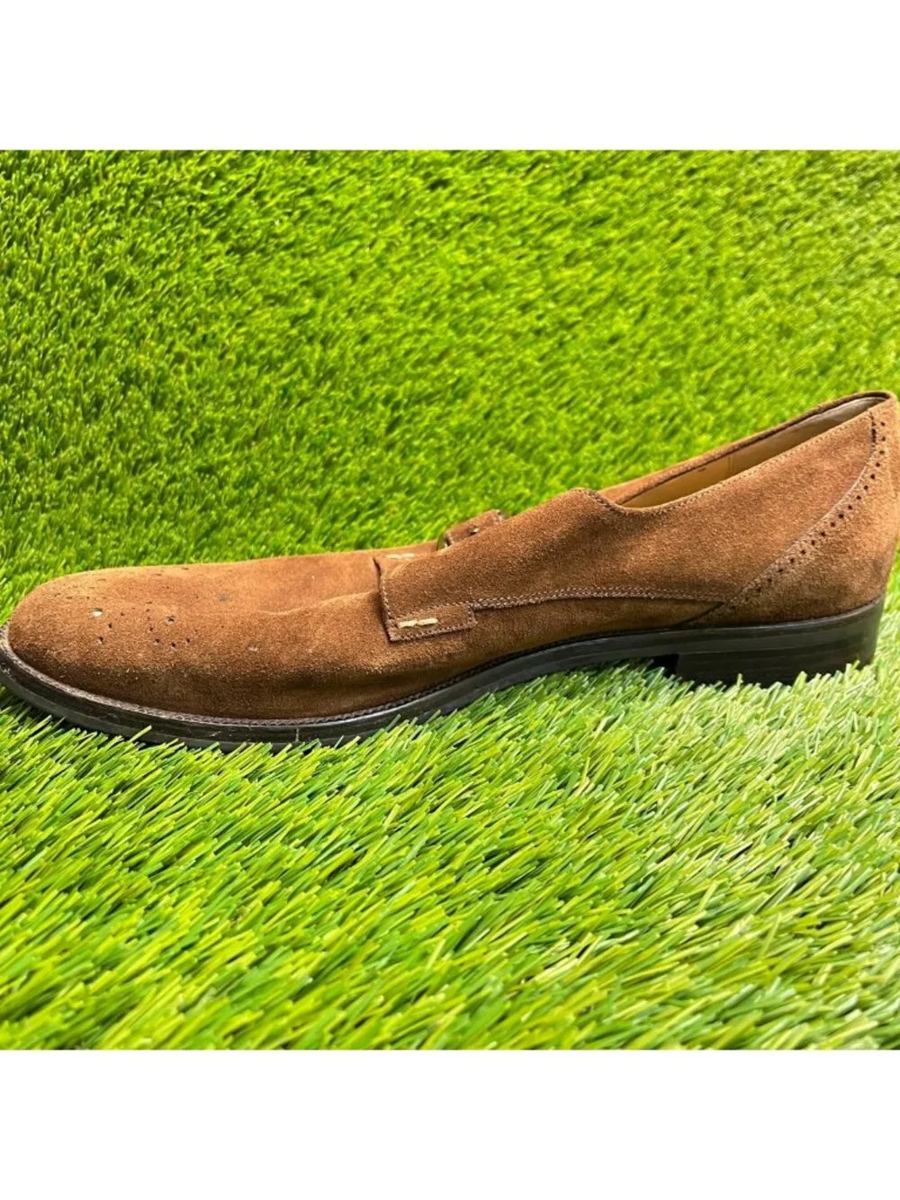 Bally Wales Mens Size 11 Brown Casual Classic Buckle Monk Strap Oxford Shoes